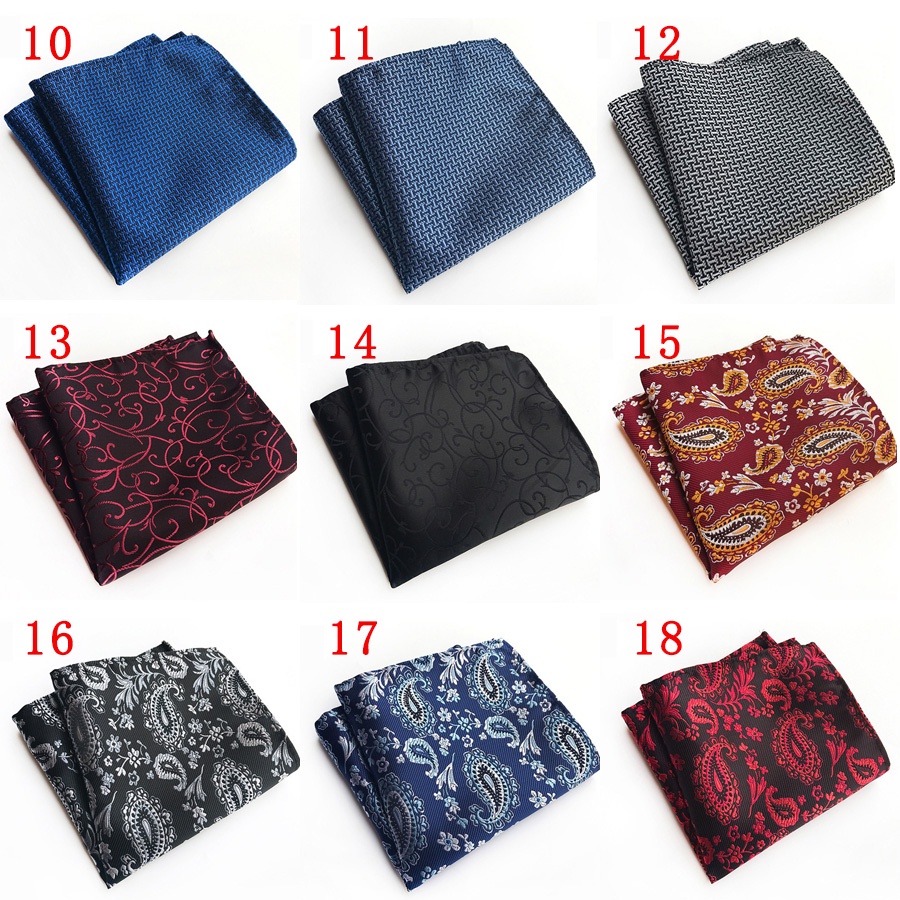 Khăn Tay Dệt Jacquard 25cm * 25cm Họa Tiết Chấm Bi Cổ Điển Cho Nam