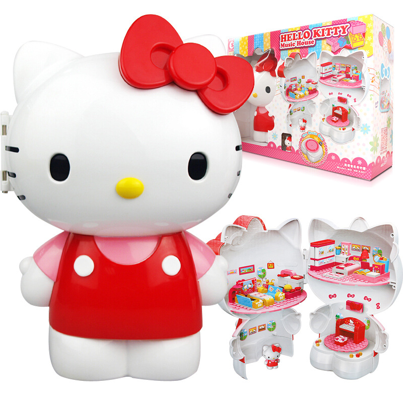 Bộ Đồ Chơi Lắp Ráp Mô Hình Nhà Hello Kitty Cho Bé