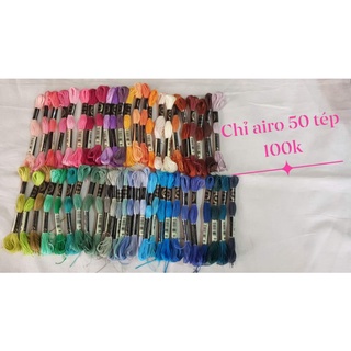 Set chỉ thêu hãng airo mix màu