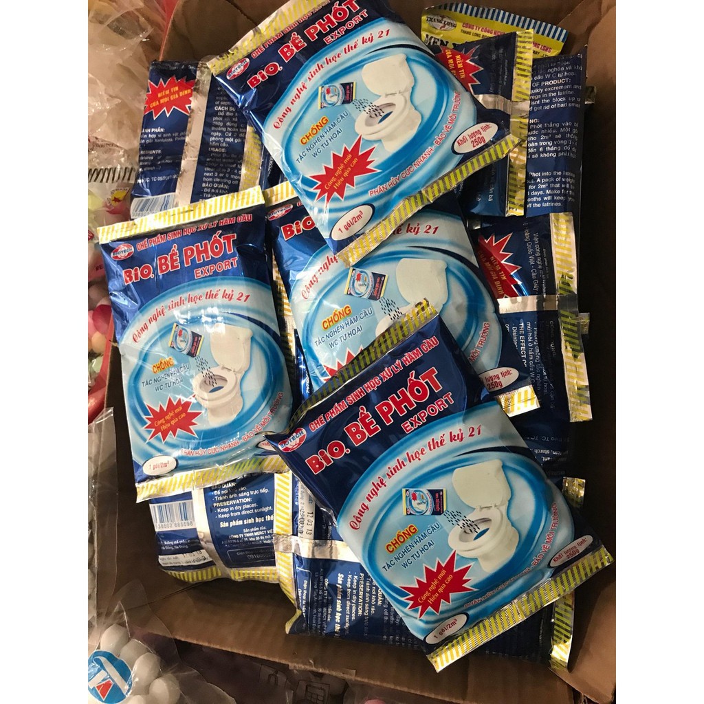 Túi thông bể phốt, tiêu khử bồn cầu, thông tắc cống 250g