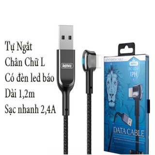 🌟CHÍNH HÃNG 🌟Dây cáp sạc Nhanh ip,cáp sạc chân chữ L Remax RC-024i sạc tự ngắt hỗ trợ sạc nhanh 2,4A