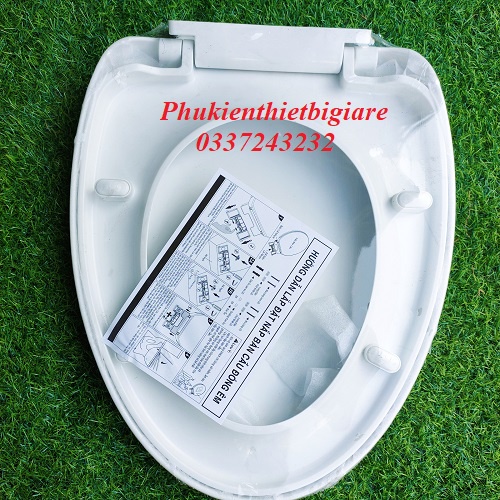 Nắp Đậy Bồn Cầu Nguyên Khối  Rơi Êm Cao Cấp Nặng 1,8Kg