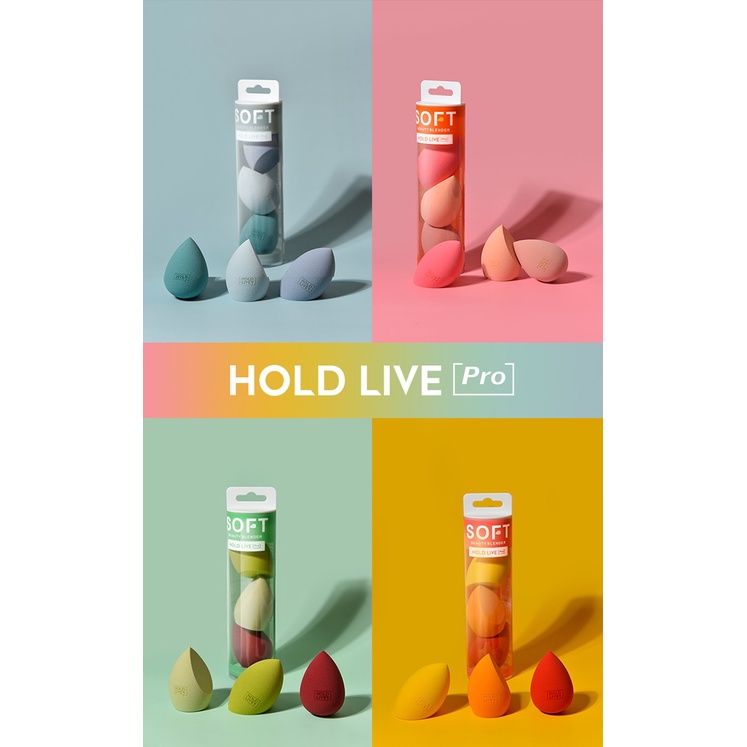 Set Ống 3 Mút Trang Điểm HOLD LIVE Soft Beauty Blender HL389 - HOLDLIVE