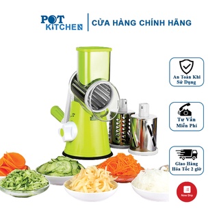 Máy bào sợi cắt lát củ quả, dụng cụ cắt rau củ bào sợi gọt băm nhỏ thái lát máy cắt rau củ quả đa năng quay tay