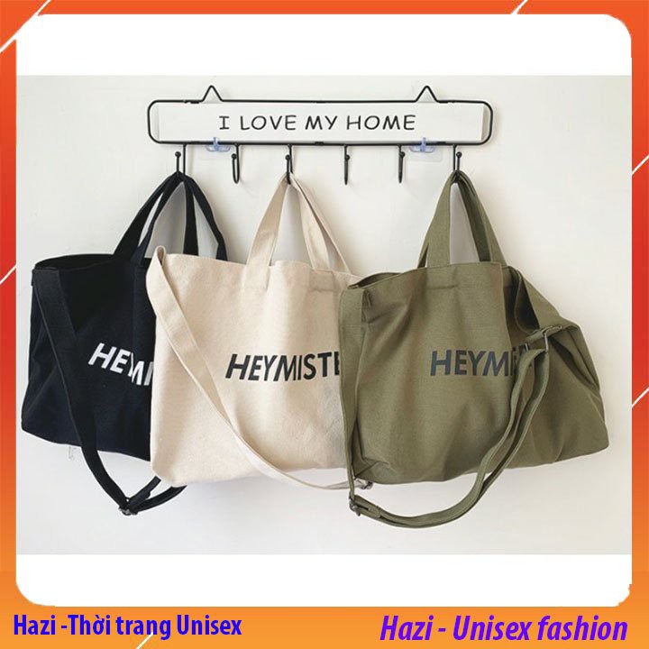Túi tote vải bố đựng đồ canvas thời trang Hazin dành cho cả nam và nữ HEYMISTER hz33