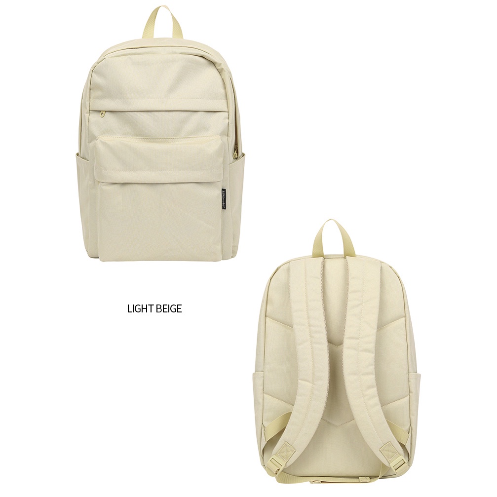 SPAO Balo Màu Trơn Kích Cỡ Lớn Hàn Quốc Cho Nữ