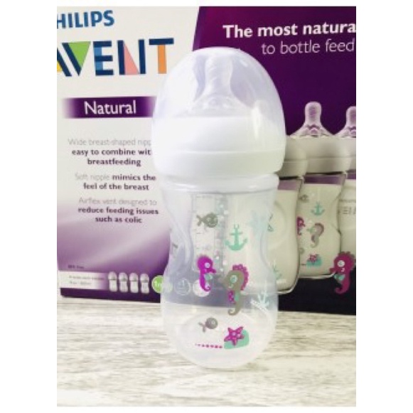 Bình ti Philips Avent 260ml hoạ tiết tách set không hộp