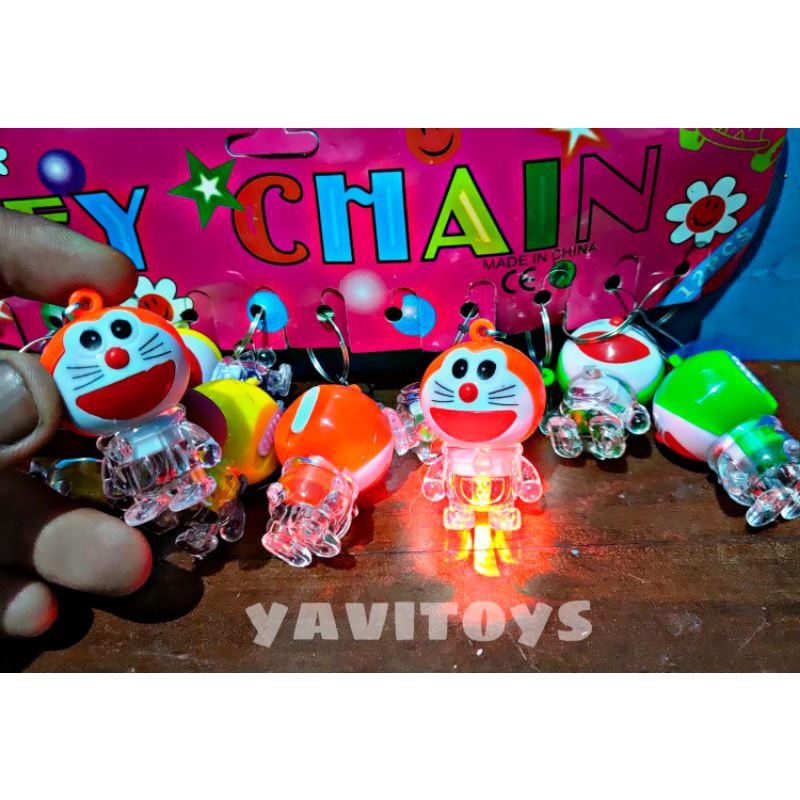 Móc Khóa Đồ Chơi Hình DORAEMON Có Đèn LED