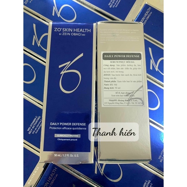 KEM PHỤC HỒI DA TREATMENT ZO HEALTH SKIN DAILY POWER DEFENSE