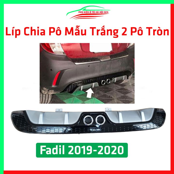 Lippo, líp chia pô ô tô Fadil 2019-2022 trắng 2 pô tròn chuẩn form xe thể thao