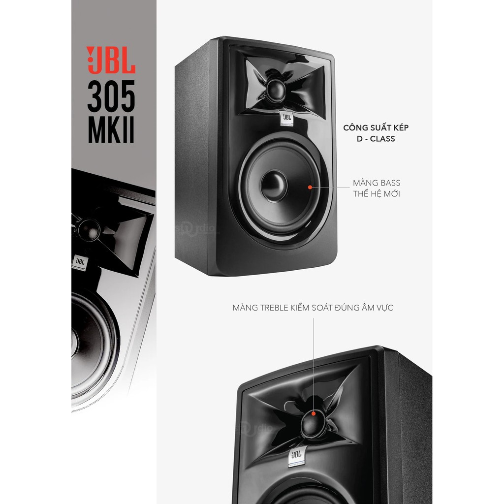 【Chính hãng】Loa kiểm âm JBL 305P MKII, Monitor Studio - BẢO HÀNH miễn phí trong 12 tháng