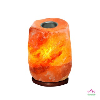 Đèn Đá Muối Himalaya Xông Tinh Dầu 2.5-3kg+ Đèn +100gr Muối Tắm