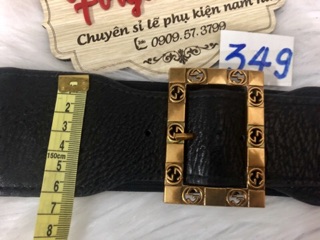 MS349. Thắt lưng bản 6cm. Mặt chữ nhật