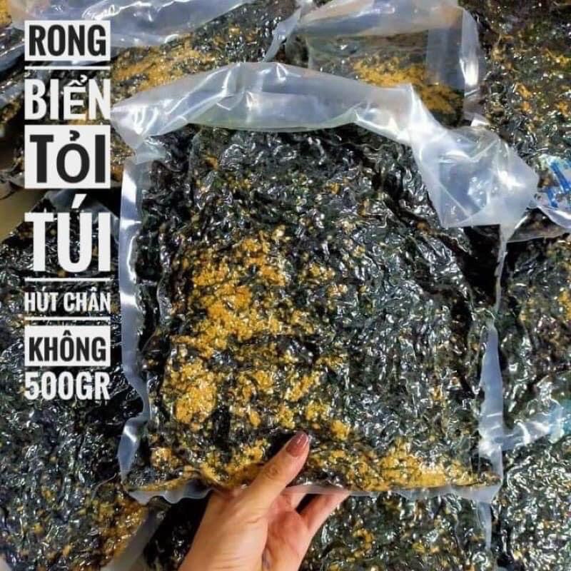 500gr rong biển cháy tỏi hút chân không