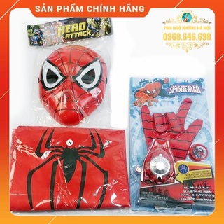 Combo đồ chơi Người nhện Spiderman Áo choàng, mặt nạ, găng tay