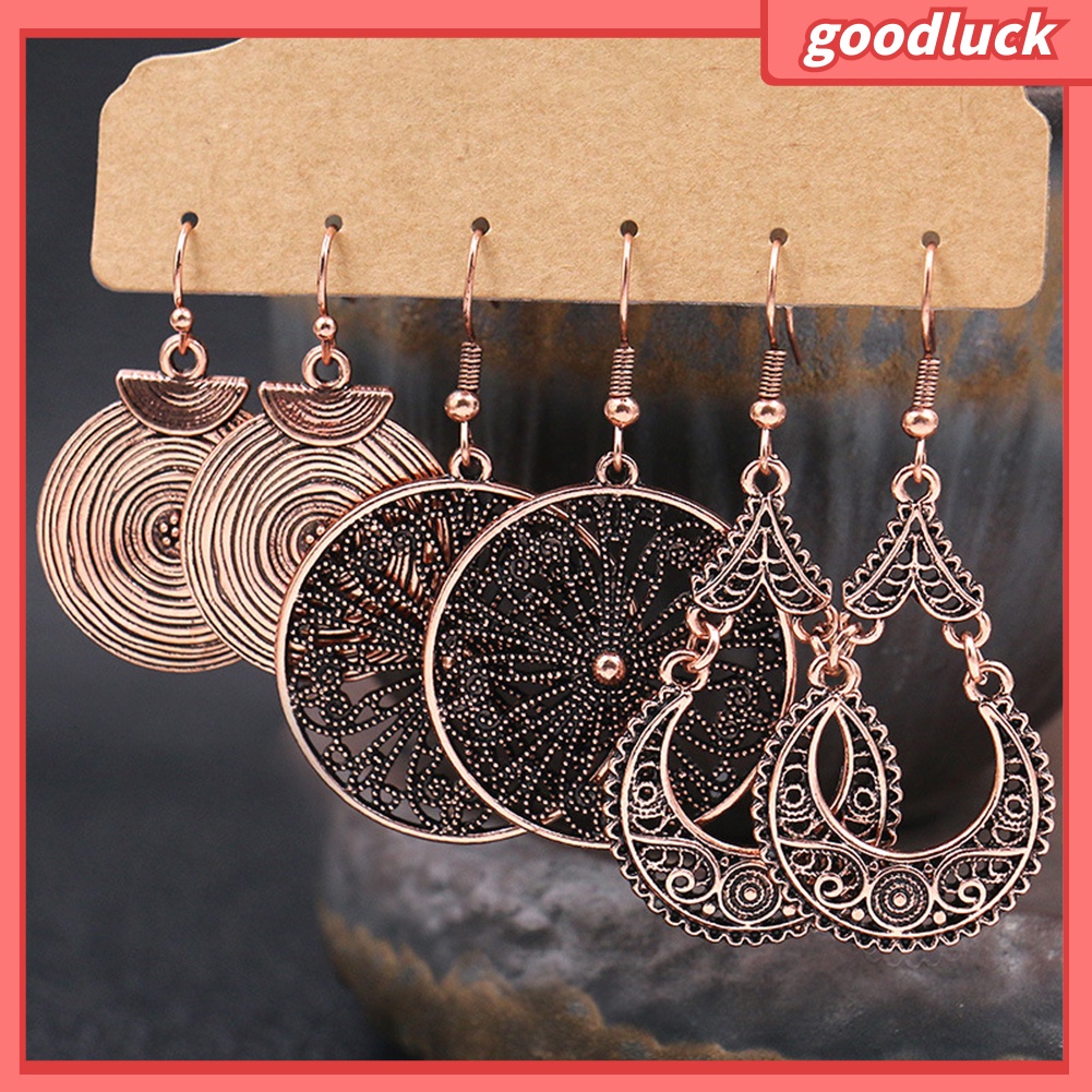 Bộ 3 đôi bông tai phong cách Boho dành cho nữ