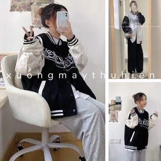 Áo khoác bomber chữ VER unisex Áo khoác nhẹ form rộng trẻ trung,cá tính xuongmaythuhien