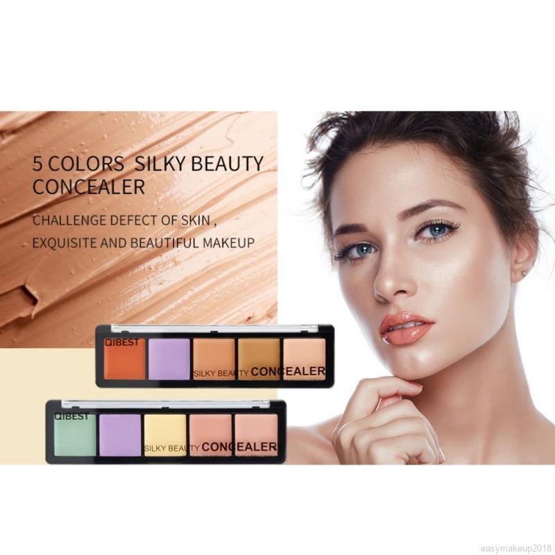 Bảng Kem Che Khuyết Điểm 5 Màu Qibest | BigBuy360 - bigbuy360.vn