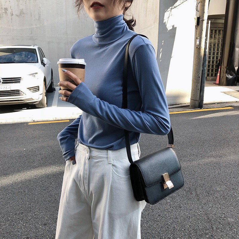 Net celebrity ins high neck bottoming shirt women's autumn and winter 2021 early autumn new jacket with long-sleeved t-s | BigBuy360 - bigbuy360.vn
