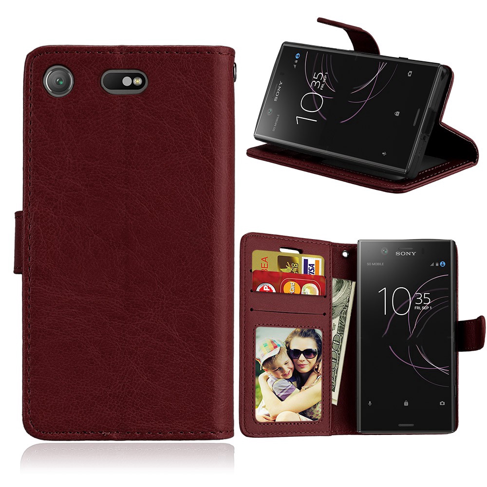 Flip Case for Sony Xperia XZ1 Compact G8441 Wallet Card Slot Phone Leather Cover