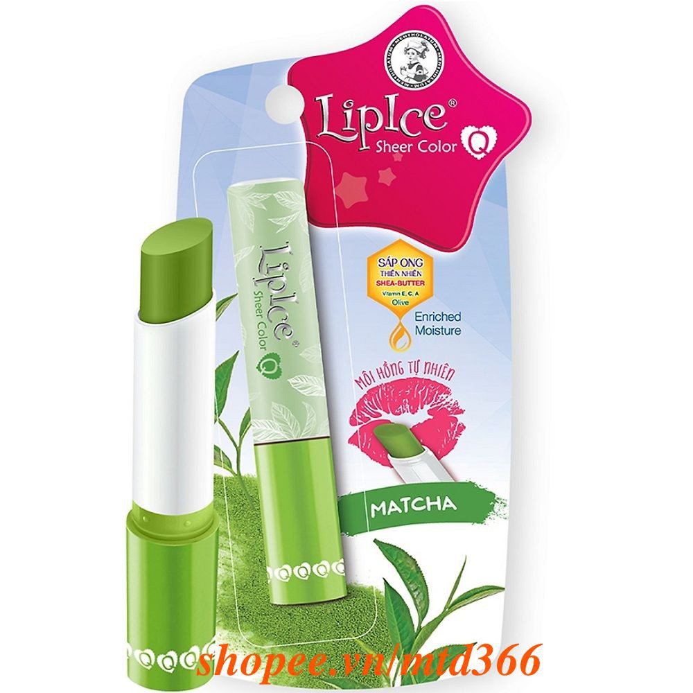 Son Dưỡng Hương Trà Xanh Lipice Sheer Color Q 2.4g.