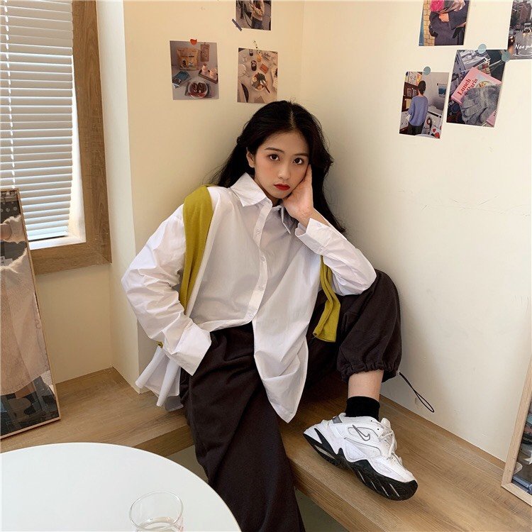 Áo sơ mi chất đũi thô hàng loại 1 phong cách Hàn Quốc có nhiều màu dành cho nữ | BigBuy360 - bigbuy360.vn