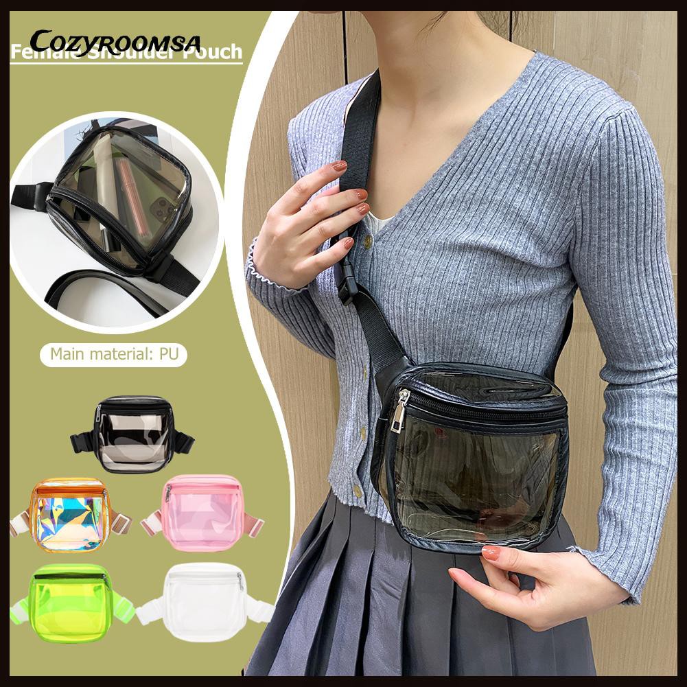 Chest Waist Belt Bag Women PVC Transparent Fanny Packs Sport Phone Pouch