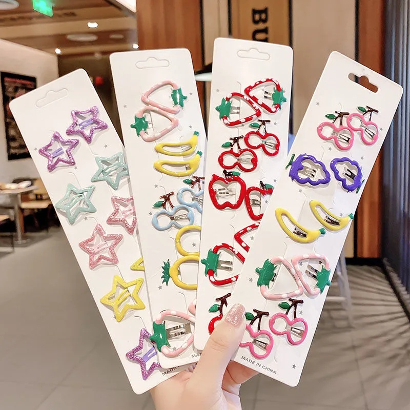 Set 5 Kẹp Tóc Mỏ Vịt Nhỏ Đơn Giản Thời Trang Ngọt Ngào Cho Bé Gái / Kẹp Tóc Đuôi Ngựa/ Giá Đỡ Đuôi Ngựa Phong Cách Ngọt Ngào Thanh Lịch