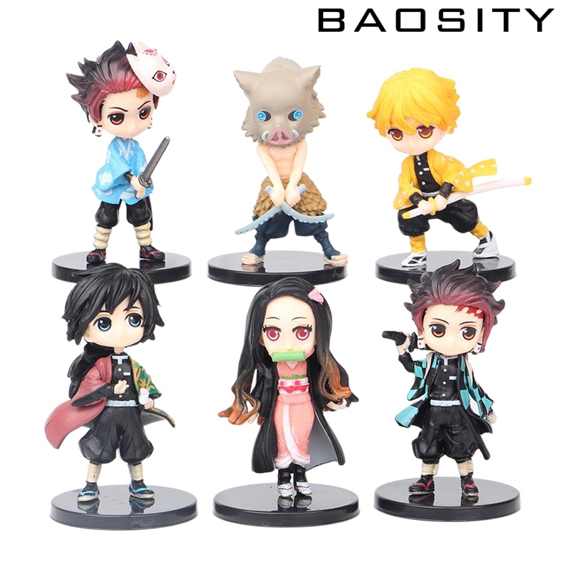 Set 6 Mô Hình Nhân Vật Phim Demon Slayer: Kimetsu No Yaiba Bằng Pvc