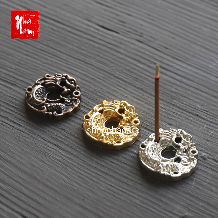 Đế cắm nhang vòng, đặt hương cây hình rồng thắp hương để lư trầm phụ kiện thác khói