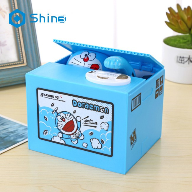 Hộp Đựng Tiền Tiết Kiệm Tự Động Hình Doraemon / Hello Kitty Sáng Tạo Cho Bé