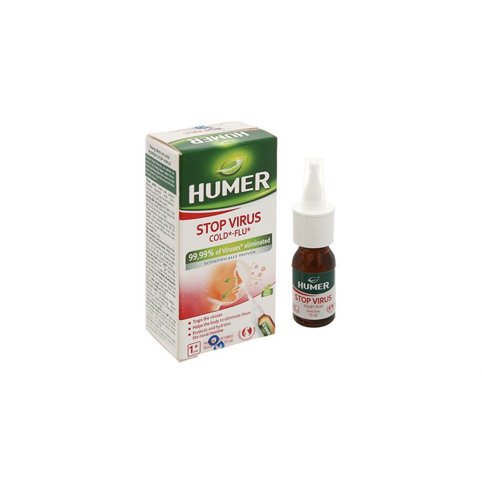Dung dịch xịt mũi Humer Stop Virus ngăn ngừa virus, hỗ trợ phòng ngừa cảm cúm và cảm lạnh - nhập khẩu PHÁP chính hãng