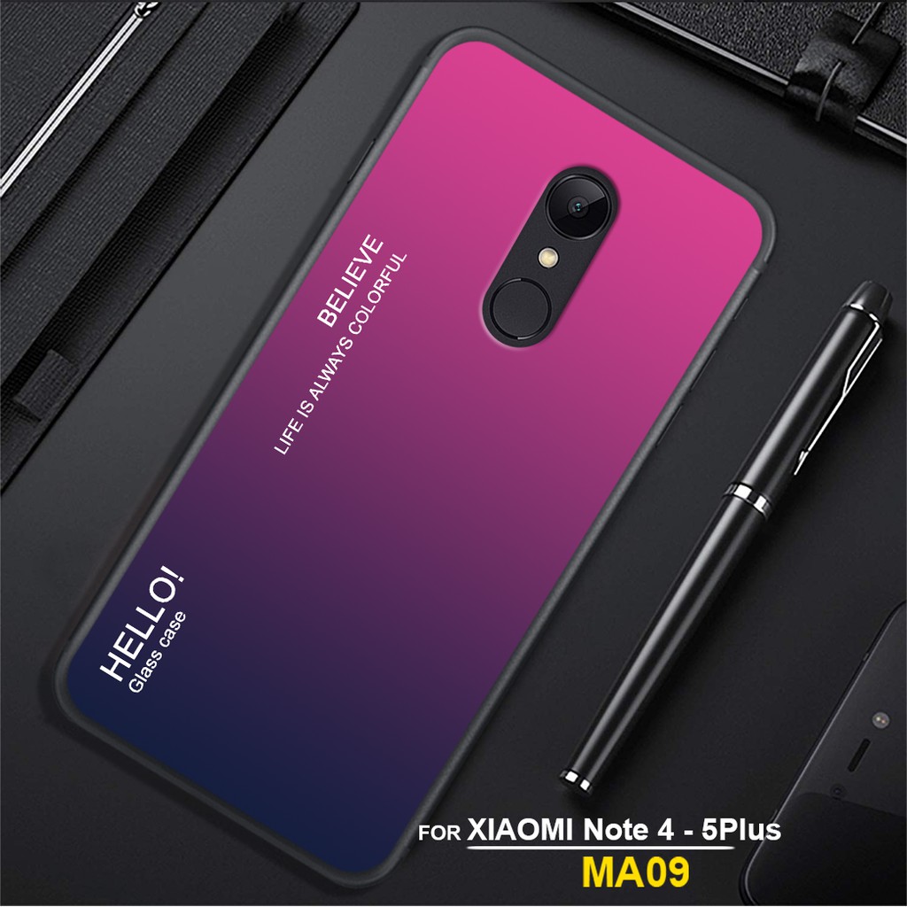 Ốp kính cường lực Gadient cho dòng máy Xiaomi Note 4 - Note 4X - Redmi 5 Plus