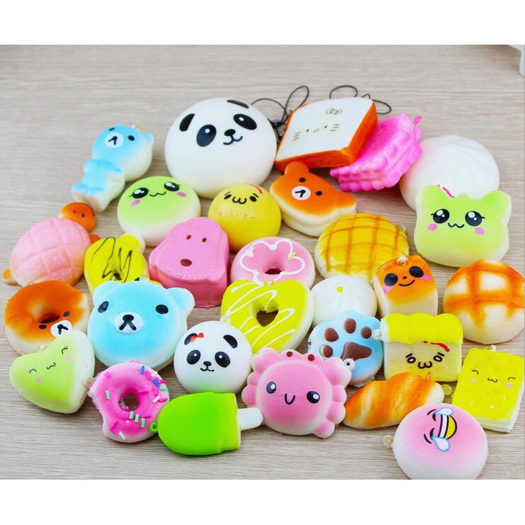 Set 20 Đồ Chơi Bóp Squishy Hình Bánh Gấu Trúc Dễ Thương 84224207