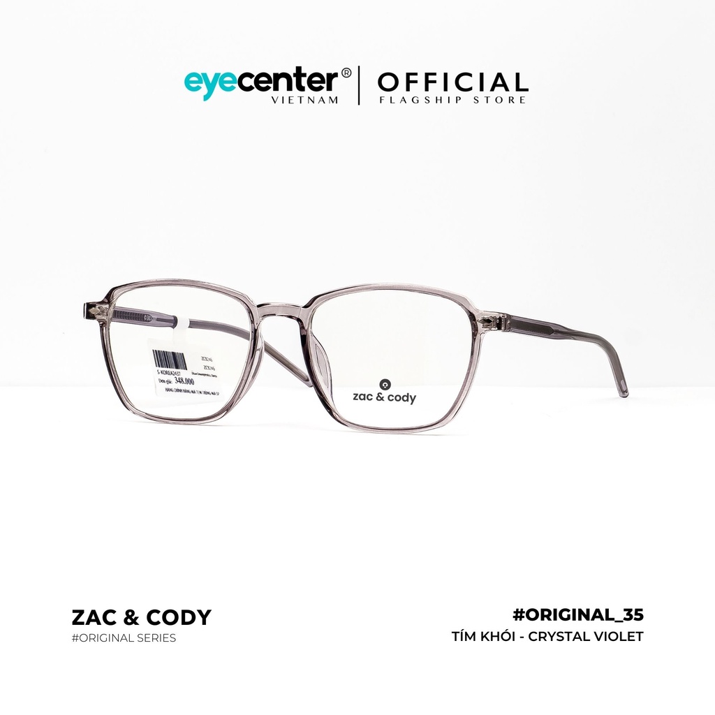 Gọng kính cận nam nữ B35-S chính hãng ZAC & CODY B35 lõi thép chống gãy nhập khẩu by Eye Center Vietnam