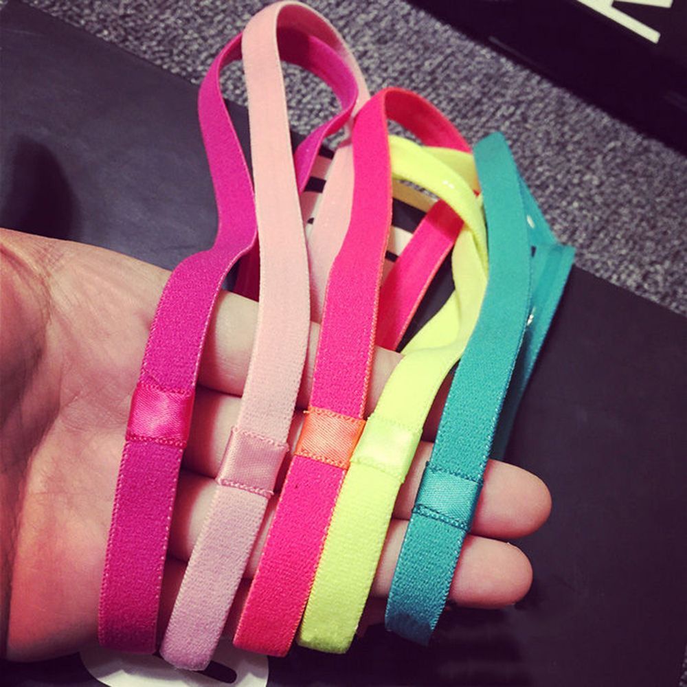 Băng đô cài tóc thể thao bằng cao su co giãn chống trượt 10 màu thời trang cho nam và nữ