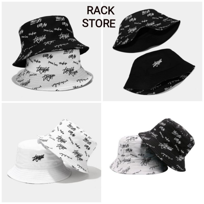 Nón bucket 2 mặt thuglife, nón tai bèo họa tiết nhiều màu sắc phong cách ulzzang unisex nam nữ (UC-E205-63)