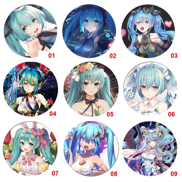 Huy hiệu cài miku huy hiệu anime Game miku conbo 5 cái