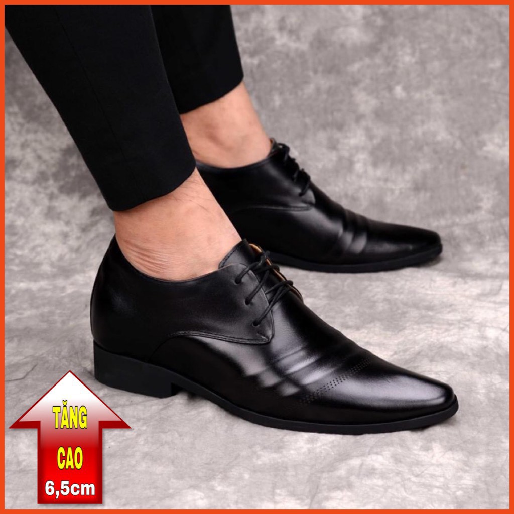 Giày tăng chiều cao nam 6,5cm ✅ ĐẾ KHÂU CỰC BỀN ✅ Chất liệu da bò nguyên tấm phong cách công sở lịch lãm ✅ Mã TC2356