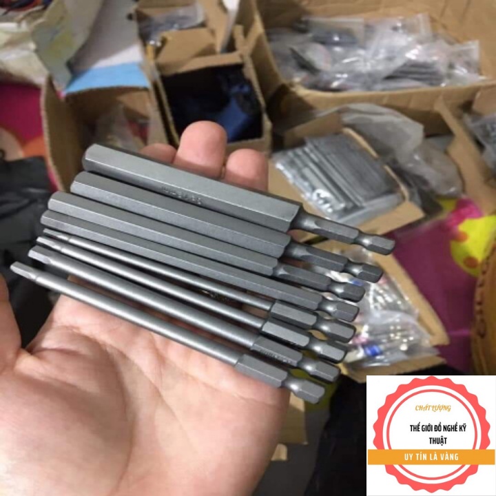 Bộ lục giác gắn máy khoan, lục bi, máy bắn vít, bộ 8 đầu chân lục giác