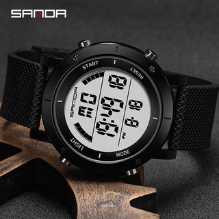 Đồng hồ điện tử Nam SanDa 410 đa chức năng Dây PU - DH1001