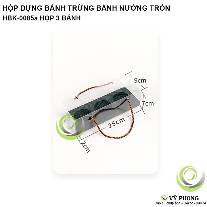 HỘP GIẤY ĐỰNG BÁNH KẸO VỎ KHUNG BAO NHỰA PET CÓ QUAI XÁCH ĐỰNG BÁNH TRỨNG BÁNH NƯỚNG TRÒN BÁNH TRUNG THU HBK-0085 | BigBuy360 - bigbuy360.vn
