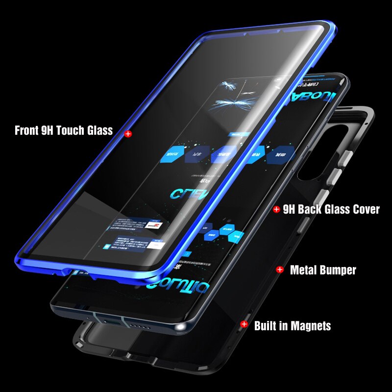 Ốp điện thoại cường lực 2 mặt bảo vệ 360 thích hợp cho iPhone 11 11Pro 11ProMax 12 12Pro 12MIni 12ProMax