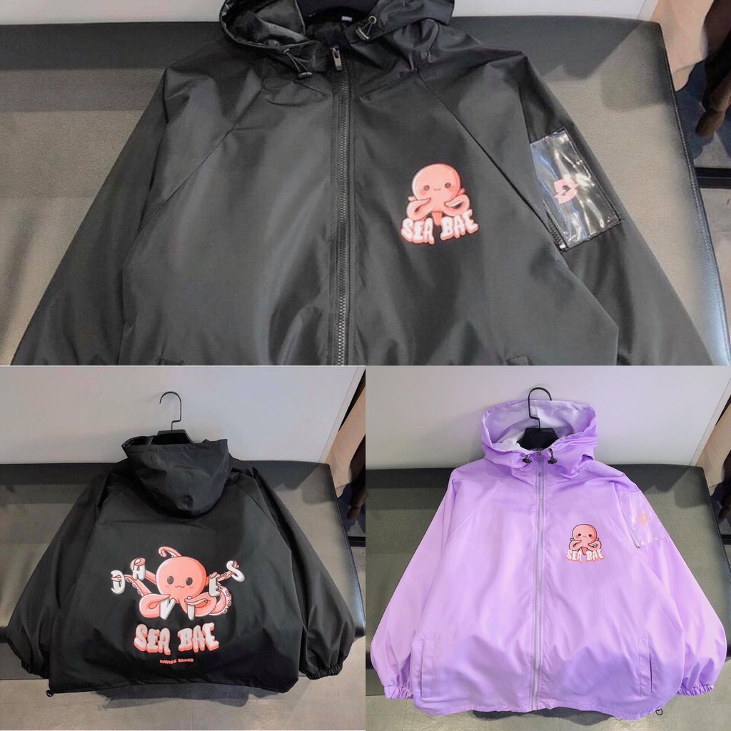 Áo Khoác Dù From Rộng SEA BAE 2 Lớp Unisex Nam Nữ - Shop3nunisex