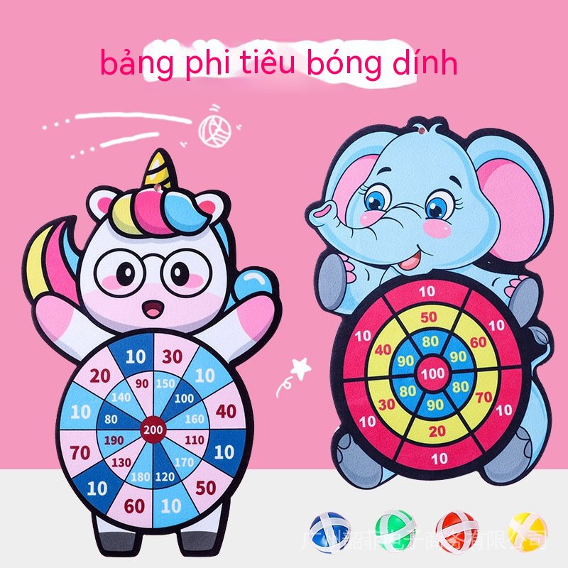 Đồ chơi phi tiêu bằng bóng dính, phi tiêu bóng gai cho bé treo tường hoạt hình ngộ nghĩnh
