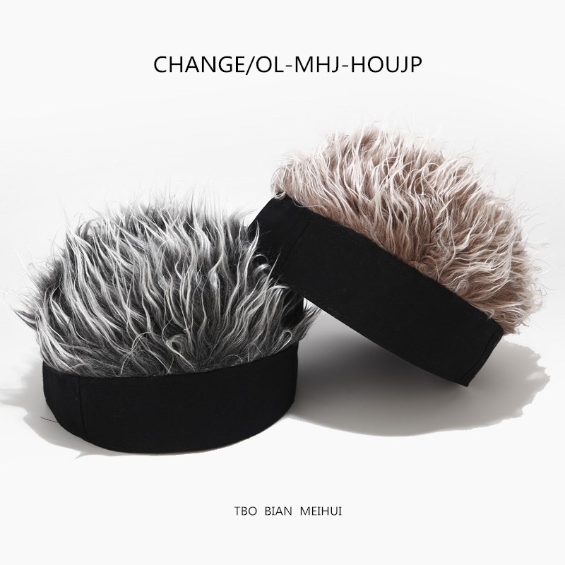 Mũ beanie mềm mại thoáng khí gắn tóc giả cho nam nữ