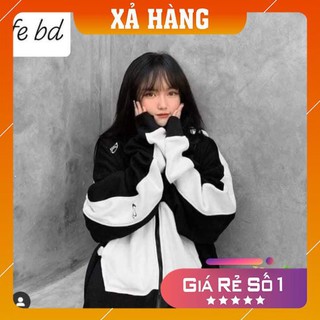 Áo Nỉ CLICK Đen Phối Tay trắng