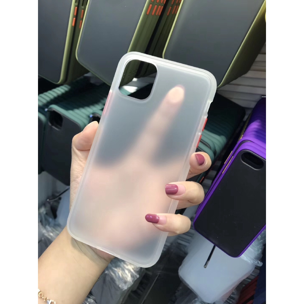 Ốp oại mềm mặt lưng màu đục viền màu kẹo chống trơn cho iPhone 11 Pro X XS Max XR 6 7 8 Plus 11Pro Max | BigBuy360 - bigbuy360.vn