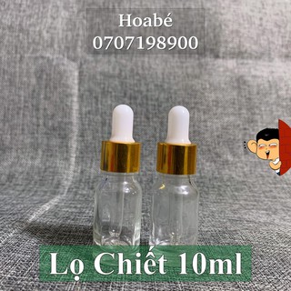 lọ chiết thuỷ tinh 10ml, chiết mực, tê, dưỡng
