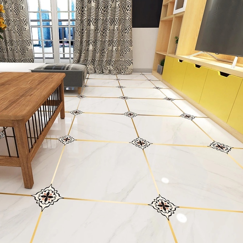 Bộ 18 Miếng Dán Trang Trí Sàn Nhà / Tường Bằng PVC Chống Thấm Nước Siêu Bền Tiện Dụng DIY